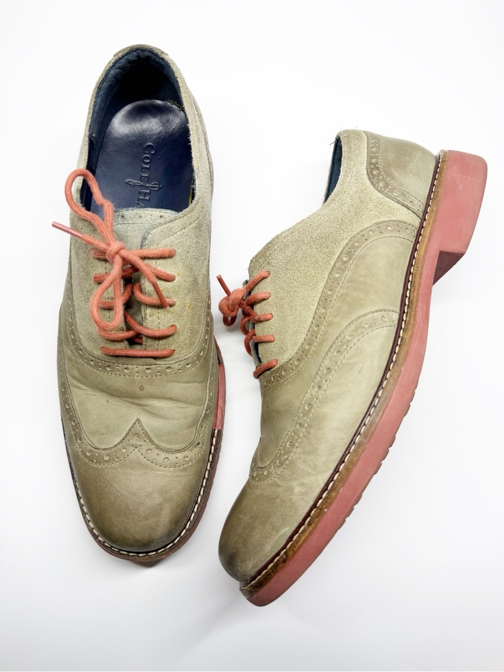Cole Haan Suede Leather Oxford Lace Up Loafers